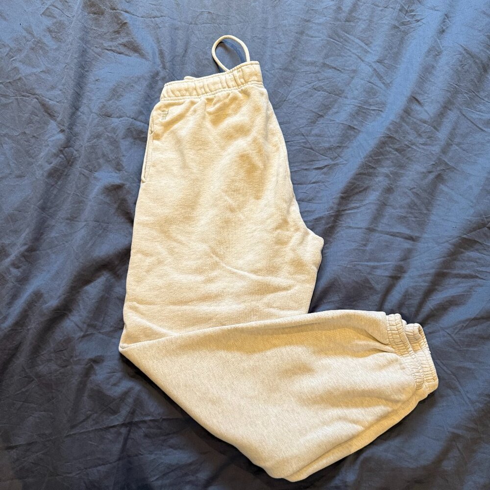 Aritzia TNA Cozy Fleece Mega Sweatpants S Light Heather Grey Oversized Joggers
